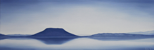 Kollár Andrea: Nekem a Balaton, olaj, vászon, 30x90 cm, 2014