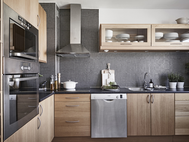 A konyha ötvözi a modernet  és a klasszikust. (Fotó: stadshem.se)