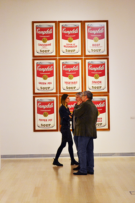 Kilend Andy Warhol híres leveskonzervei közül/Ludwig Múzeum, Budapest, 2015 - Fotó: Myreille