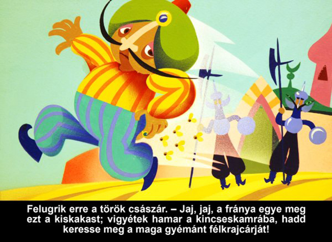 A kiskakas gyémánt félkrajcárja diafilm: Arany László meséjét Richly Zsolt illusztrálta.