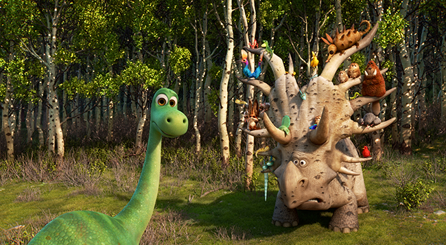 THE GOOD DINOSAUR - Pictured (L-R): Arlo and Pet Collector. ?2015 Disney?Pixar. All Rights Reserved.