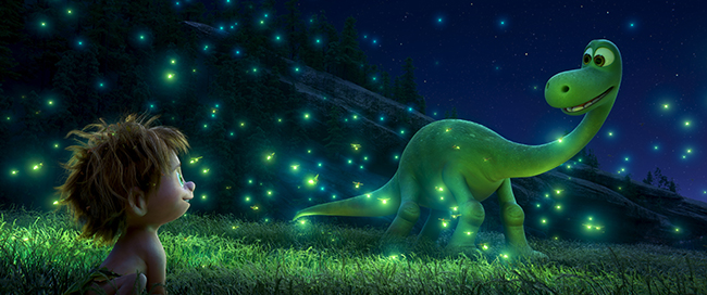 THE GOOD DINOSAUR ? SEEING THE LIGHT ? An Apatosaurus named Arlo makes an unlikely human friend in Disney?Pixar?s ?The Good Dinosaur.? Directed by Peter Sohn, ?The Good Dinosaur? opens in theaters nationwide Nov. 25, 2015. ?2015 Disney?Pixar. All Rights Reserved.