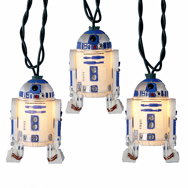Ám ezzel az őrületnek nincs vége. Mit szólnál egy R2-D2 izzósorhoz a karácsonyfán?