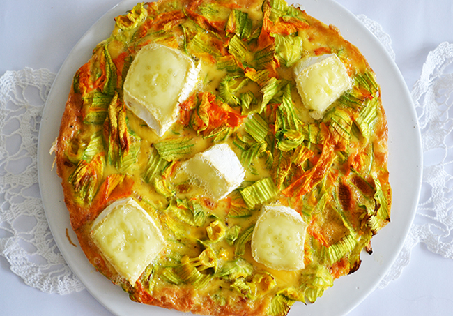 Cukkinivirágos frittata (Fotó: Myreille)