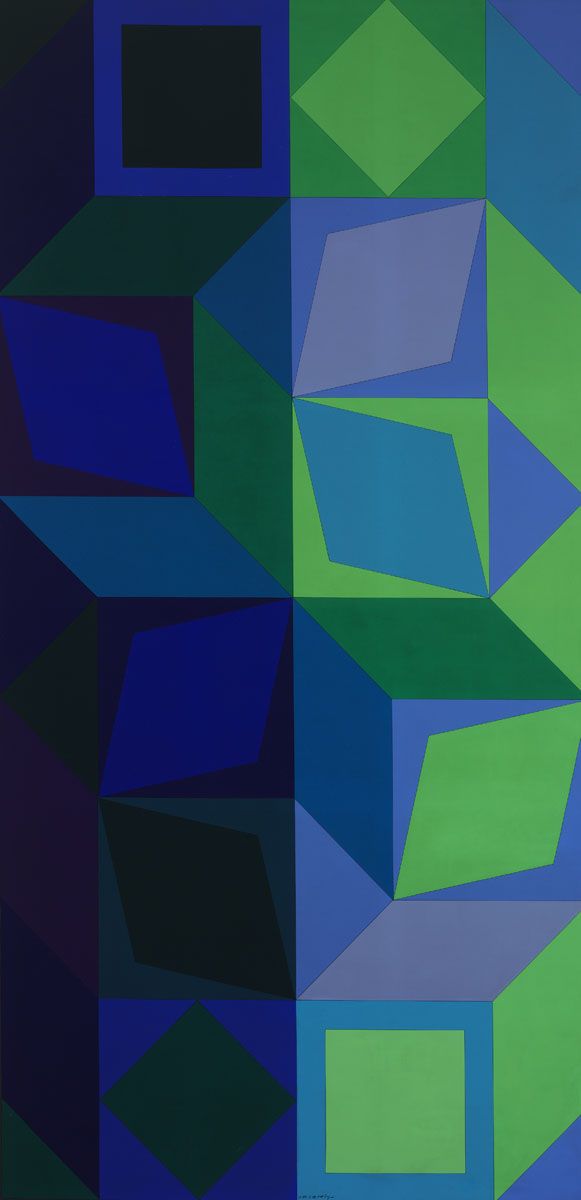 Victor Vasarely: Dom-4, 1964 akril, vászon © Vasarely Múzeum