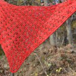 red rochet triangle scarf