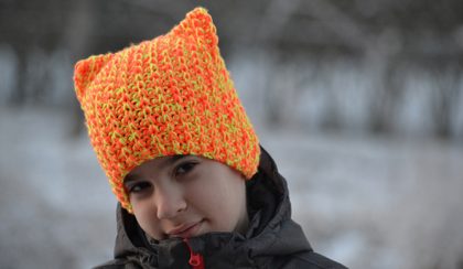 Horgolt "macska" sapka (Simple Free Crochet Cat Beanie Pattern) Vol2.