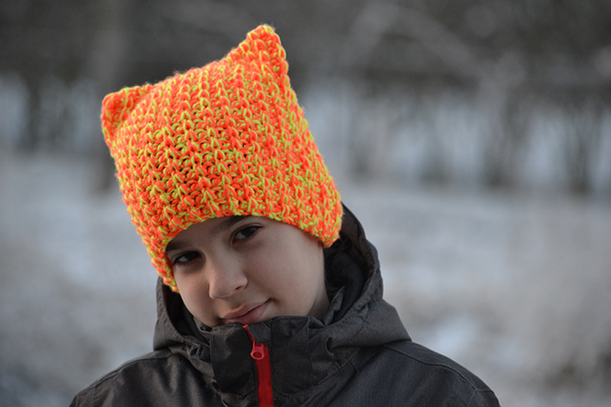 Horgolt macska sapka (Simple Free Crochet Cat Beanie Pattern)