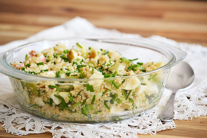 Quinoa saláta almával, szárszellerrel, chilivel és snidlinggel/Fotó: Myreille