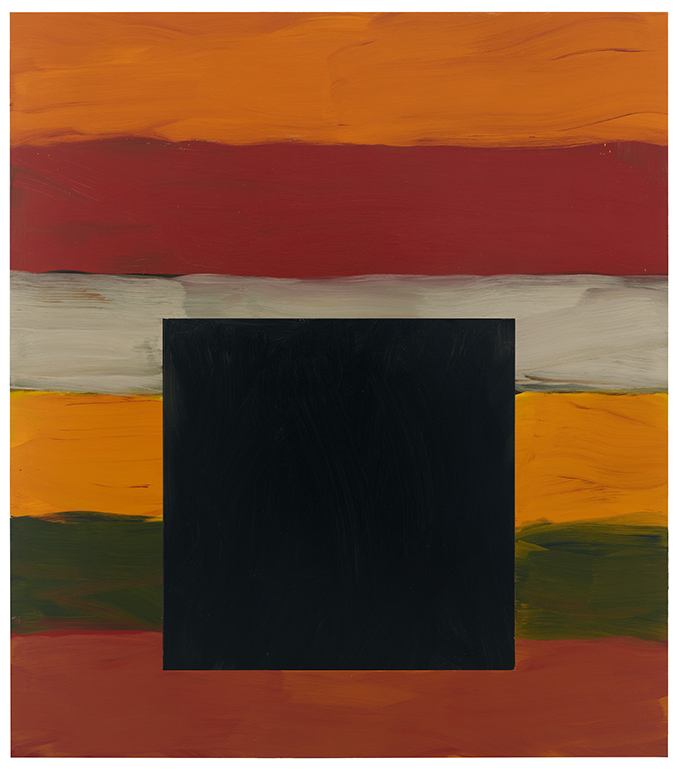 Sean Scully Fekete négyzet (Black Square), 2020 olaj, alumínium; 215,9 × 190,5 cm magángyűjtemény © Sean Scully. A művész engedélyével. Fotó: Elisabeth Bernstein