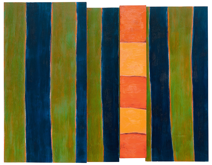 Sean Scully A fürdőző (The Bather), 1983 olaj, lenvászon; 243,8 × 304,8 cm magángyűjtemény © Sean Scully. A művész engedélyével. Fotó: Trevor Good