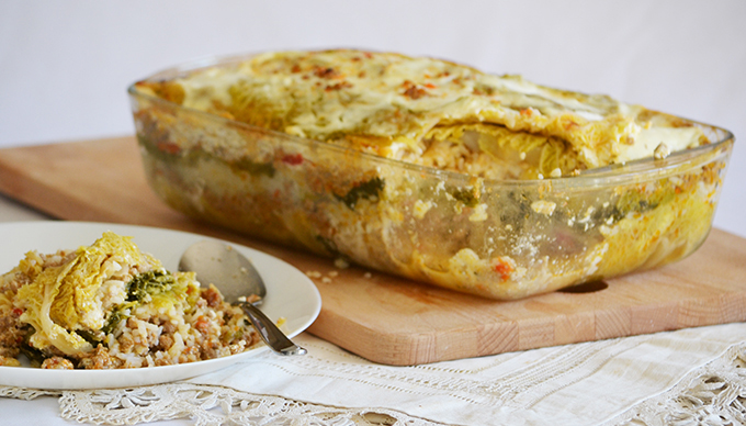 Savoy Cabbage and Ground Meat Casserole - Hungarian version - Layered savoy cabbage/Photo: Myreille Savoy Cabbage and Ground Meat Casserole - Hungarian version - Layered savoy cabbage/Photo: Myreille