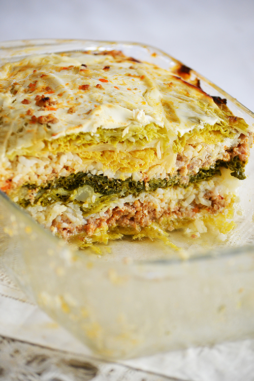 Hungarian layered savoy cabbage casserole (Rakott kelkáposzta)/Photo: Myreille Hungarian layered savoy cabbage casserole (Rakott kelkáposzta)/Photo: Myreille
